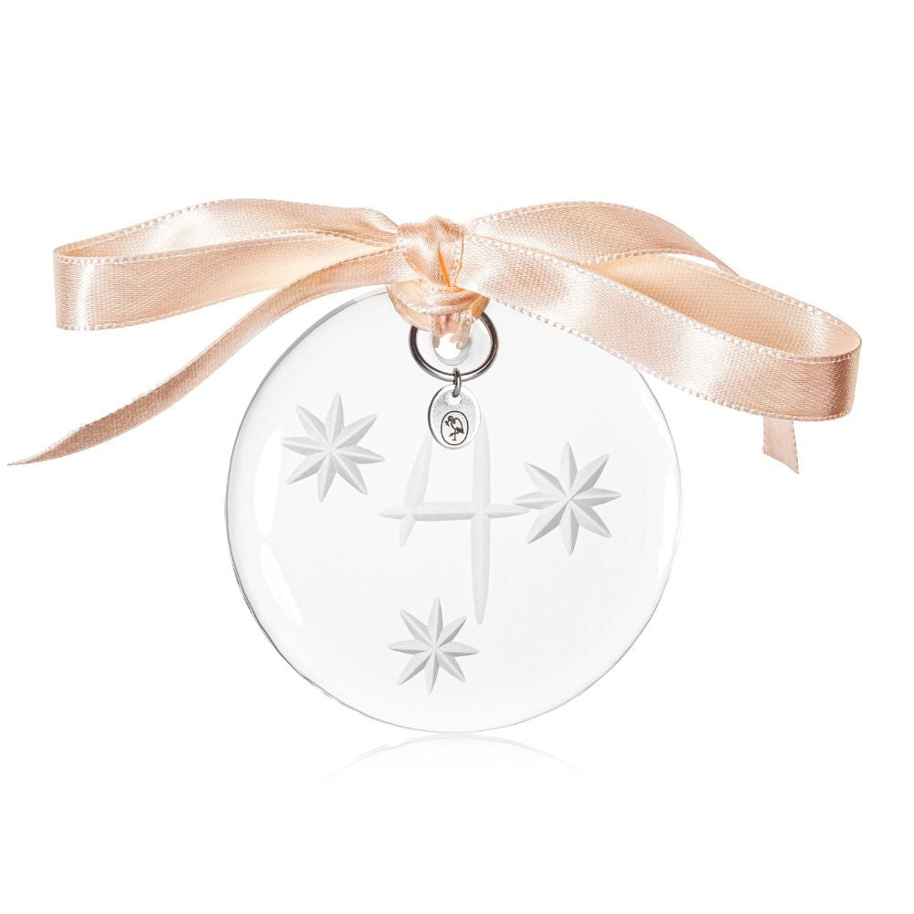 Christmas ornament 6 cm 4 clear