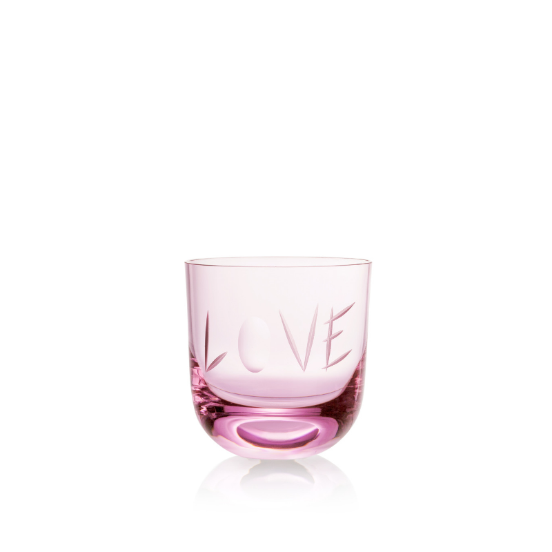 Love I Carafe Pink 1200 ml + 2 Glass Love II Pink 200 ml