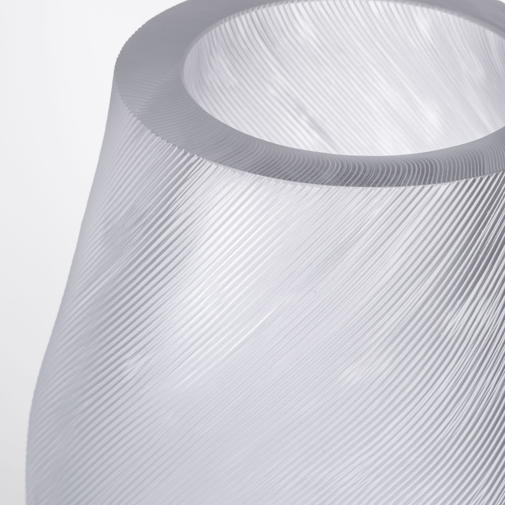 Váza GLACIAL PLEATS Unreality 40 cm clear