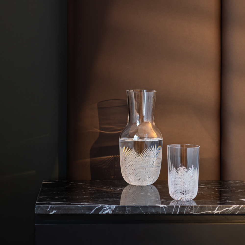 Feathers Carafe 1200 ml + 2 Glasses Feathers 320 ml