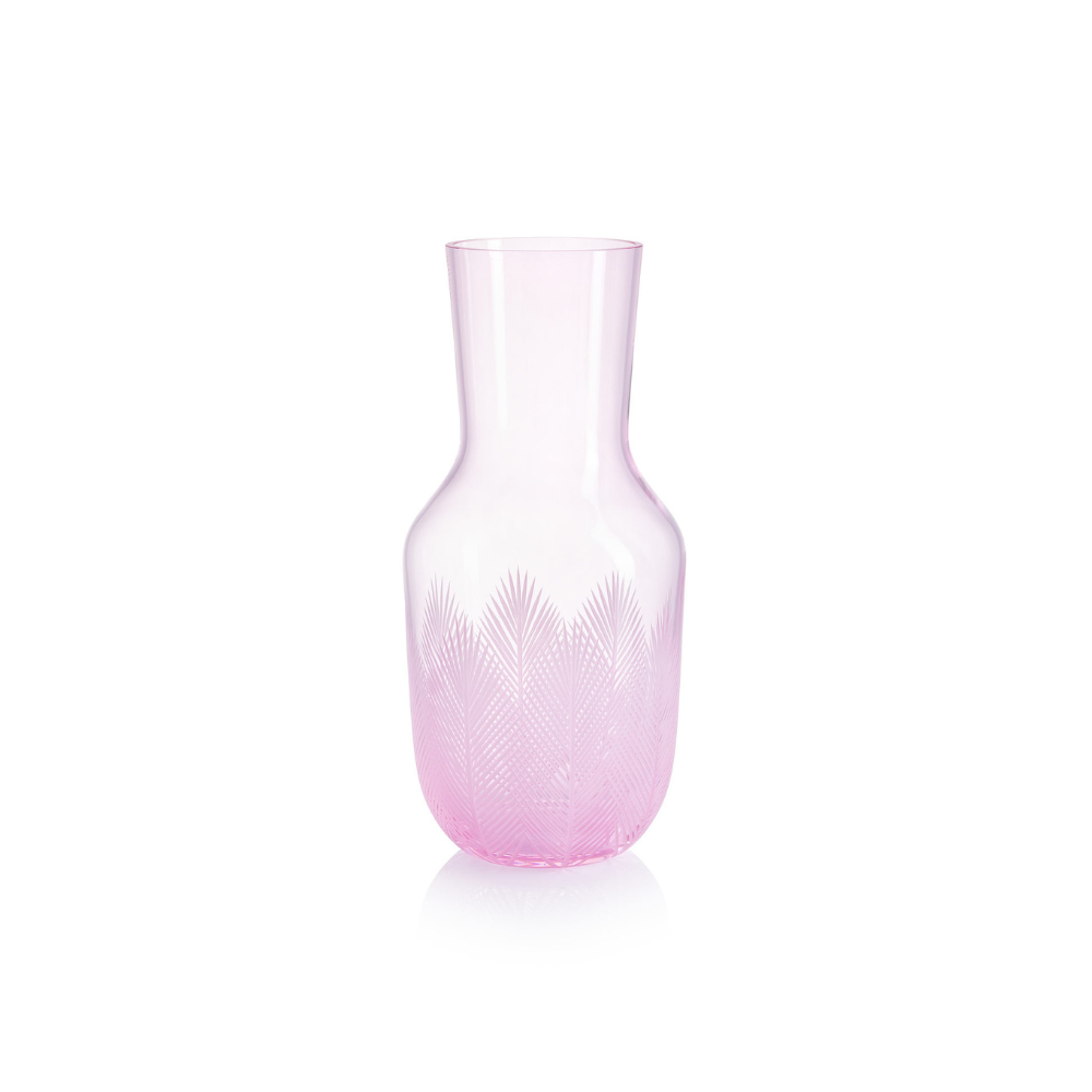 Feathers Carafe Pink 1200 ml + 2 Glasses Feathers 320 ml