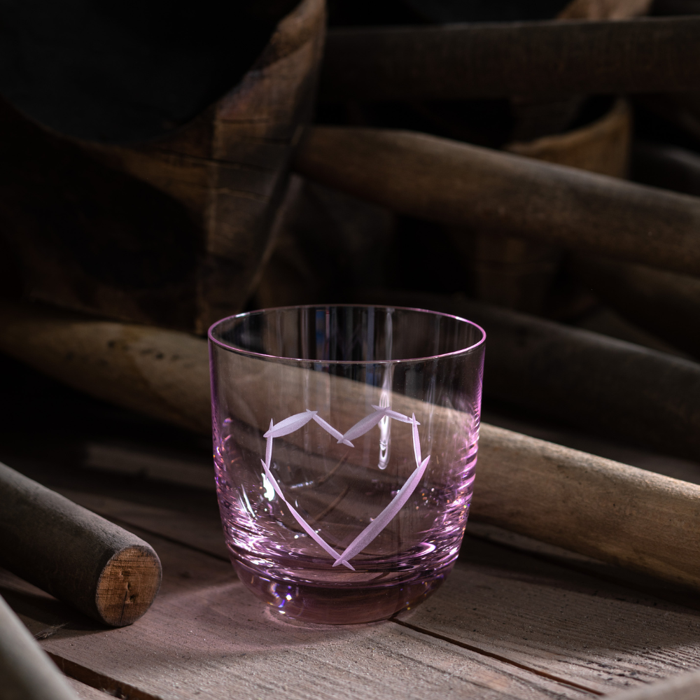 Love I Carafe 1200 ml Pink + 2 Glass Love I 200 ml Pink