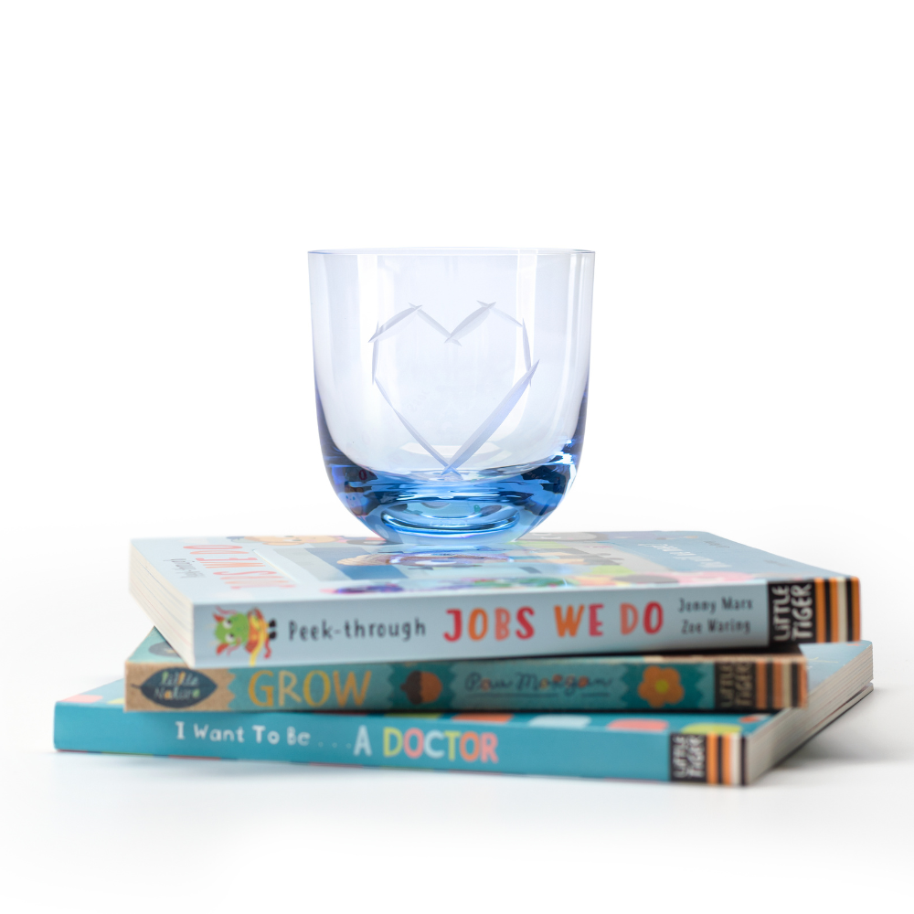 Love I Carafe Pink 1200 ml + 2 Glass Love I 200 ml Blue
